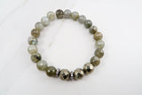 KENNEDY GUNMETAL labradorite/pyrite Bracelet by NICOLE LEIGH Jewelry