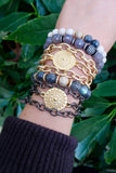 KENNEDY GOLD labradorite/gray agate