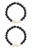 KENNEDY GOLD onyx/riverstone Bracelet by NICOLE LEIGH Jewelry