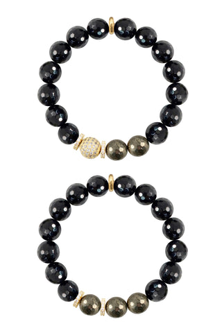 NORA GOLD onyx/pyrite