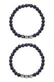 SOPHIA GUNMETAL dumortierite/gray jade